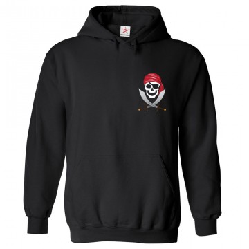 Jolly Roger Pirate Classic Unisex Kids and Adults Pullover Hoodie